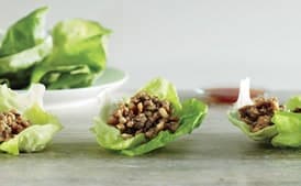 Lettuce Cups with Stir-Fried Chicken