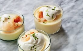 Lime Custards With Lychees