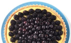 Lime Tart with Blackberries and Blueberries