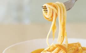 Linguine with Carrot Ribbons and Lemon-Ginger Butter