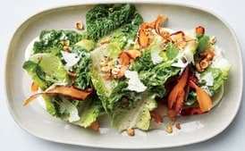 Little Gem Salad with Lemon Cream and Hazelnuts