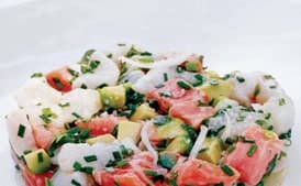 Lobster Salad with Green Beans, Apple, and Avocado