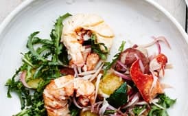 Lobster Salad with New Potatoes and Pickled Onion