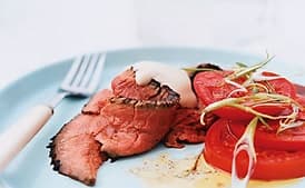 London Broil with Soy Citrus Mayonnaise
