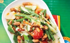 Long Bean, Cucumber, and Tomato Salad