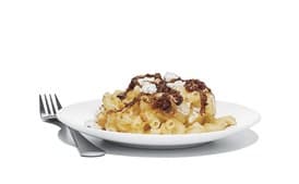 Mac and Two Cheeses with Caramelized Shallots