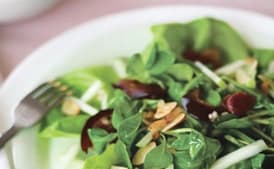 Mâche and Green Apple Salad with Pancetta and Almonds