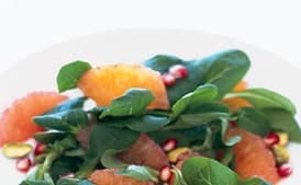 Mâche Salad with Blood Oranges, Pistachios, and Pomegranate