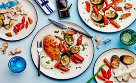 Mango-Chutney Chicken with Roasted Carrots And Zucchini