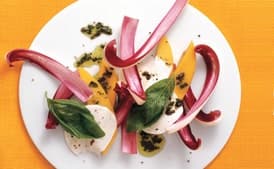 Mango-Radicchio Caprese with Basil Vinaigrette