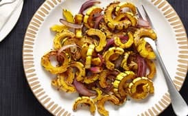 Maple-Roasted Delicata Squash with Red Onion