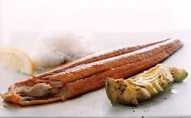 Maple-Soy-Glazed Mackerel Fillets with Avocado