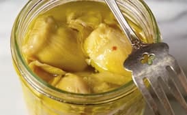 Marinated Baby Artichokes with Hot Pepper