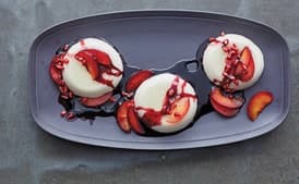 Mary's Panna Cotta with Red Wine Syrup