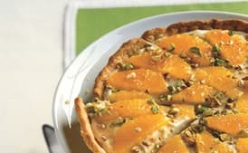 Mascarpone Tart with Honey, Oranges, and Pistachios