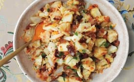 Mashed Root Vegetables with Bacon Vinaigrette