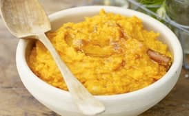 Mashed Sweet Potatoes with Banana and Brown Sugar
