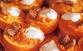 Mashed Yams in Orange Cups