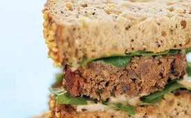 Meat Loaf, Baby Arugula, and Russian Dressing on Whole-Grain Bread