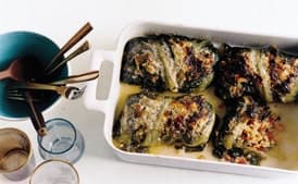 Mediterranean Rice-Stuffed Escarole