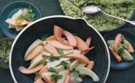 Melon with Basil-Lime Granita