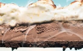 Mexican Chocolate Ice Cream Cake with Orange Meringue