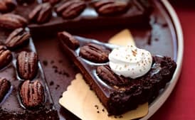 Mexican Chocolate Tart with Cinnamon-Spiced Pecans