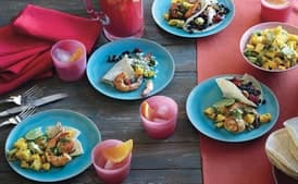 Mexican Seafood Sauté with Avocado-Mango Salsa