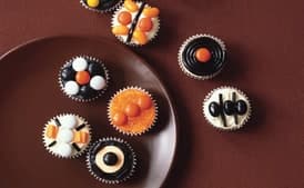Mini Halloween Pumpkin Cupcakes