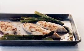 Miso-Glazed Sea Bass with Asparagus