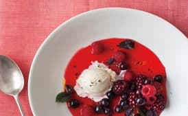 Mixed Berry Gazpacho with Basil