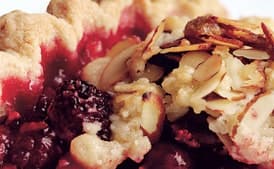 Mixed Berry Pie with Ginger, Orange, and Almond Streusel