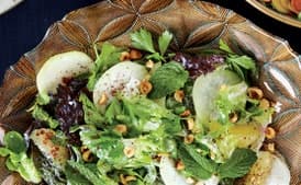 Mixed Lettuces and Kohlrabi With Creamy Sumac Dressing