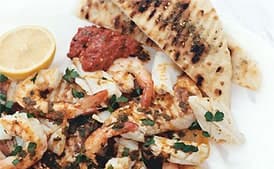 Mixed Seafood Grill with Paprika-Lemon Dressing