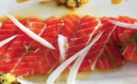 Moroccan Salmon Crudo with Yogurt