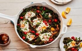 Mushroom and Kale Breakfast Skillet