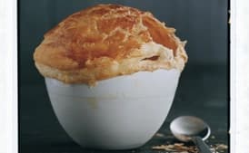 Mushroom Consomme with Morels and Pastry "Hats"