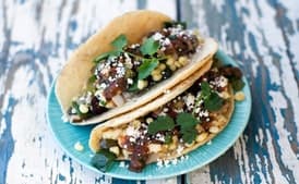 Mushroom, Rajas, and Corn Taco with Queso Fresco