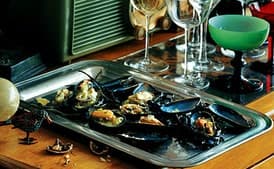 Mussels with Tarragon Celery Vinaigrette