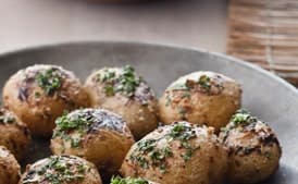 Mustard Aioli-Grilled Potatoes with Fines Herbes