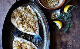 Mustard-Crusted Branzino