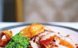 Mustard Fennel Pork Loin with Cumberland Pan Sauce