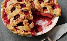 Nectarine, Plum, and Raspberry Pie