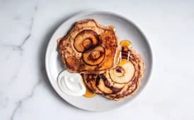 Oat and Apple Pancakes with Yogurt