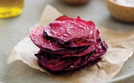 Olive Oil-Baked Beet Chips With Sea Salt And Black Pepper
