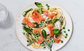One-Pot Spring Pasta with Smoked Salmon