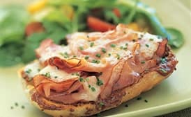 Open-Face Ham, Cheddar, and Apple Butter Sandwiches