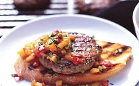 Open-Face Lamb Burgers with Pistachio-Apricot Relish
