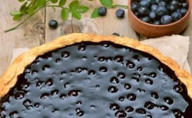 Open-Faced Fresh Blueberry Pie