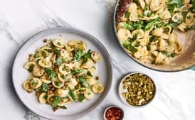 Orecchiette with Buttermilk, Peas, and Pistachios